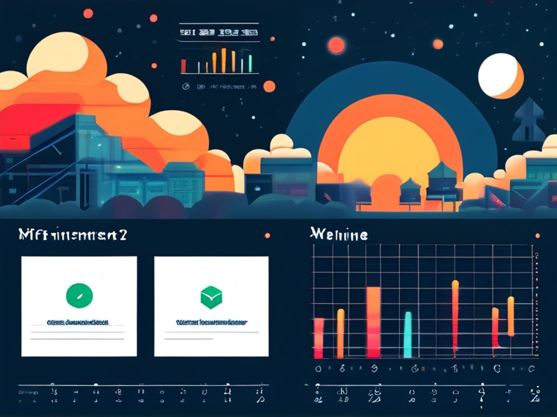A split-screen infographic art piece. Left side: a chaotic, densely packed digital calendar. Right side: three simple icons representing a 15-minute video call, a 10-minute voice message, and a 5-minute vocabulary quiz. Clean, isometric style.